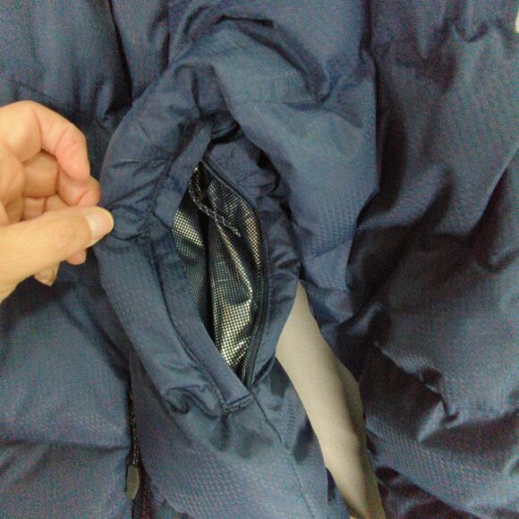 Columbia Puffer Jacket Womens 2X Blue 550 Down Fill Omni Heat Hood - Picture 11 of 13